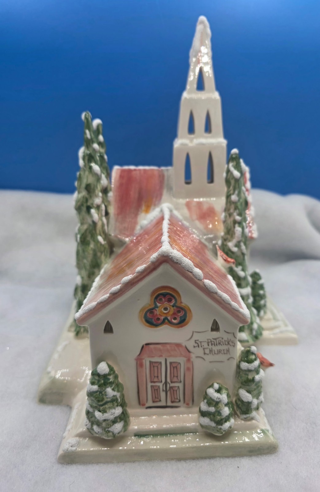 Vintage Walter Brockmann Steeple Church Musical Chapel Rare Christmas Mint Sign