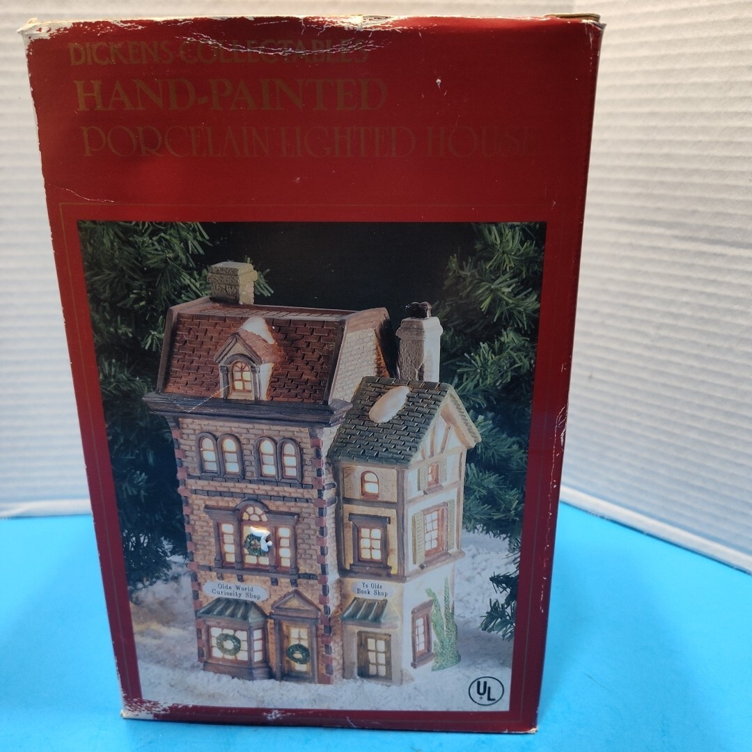 Dickens Keepsake Ye Olde World Curiosity Book Shop Lighted Christmas 1993