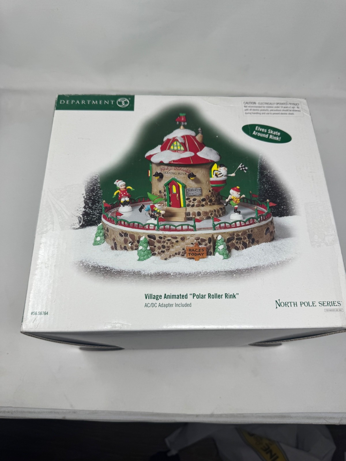 Department 56 North Pole Series Polar Roller Rink Animated Lighted Boxed 2002