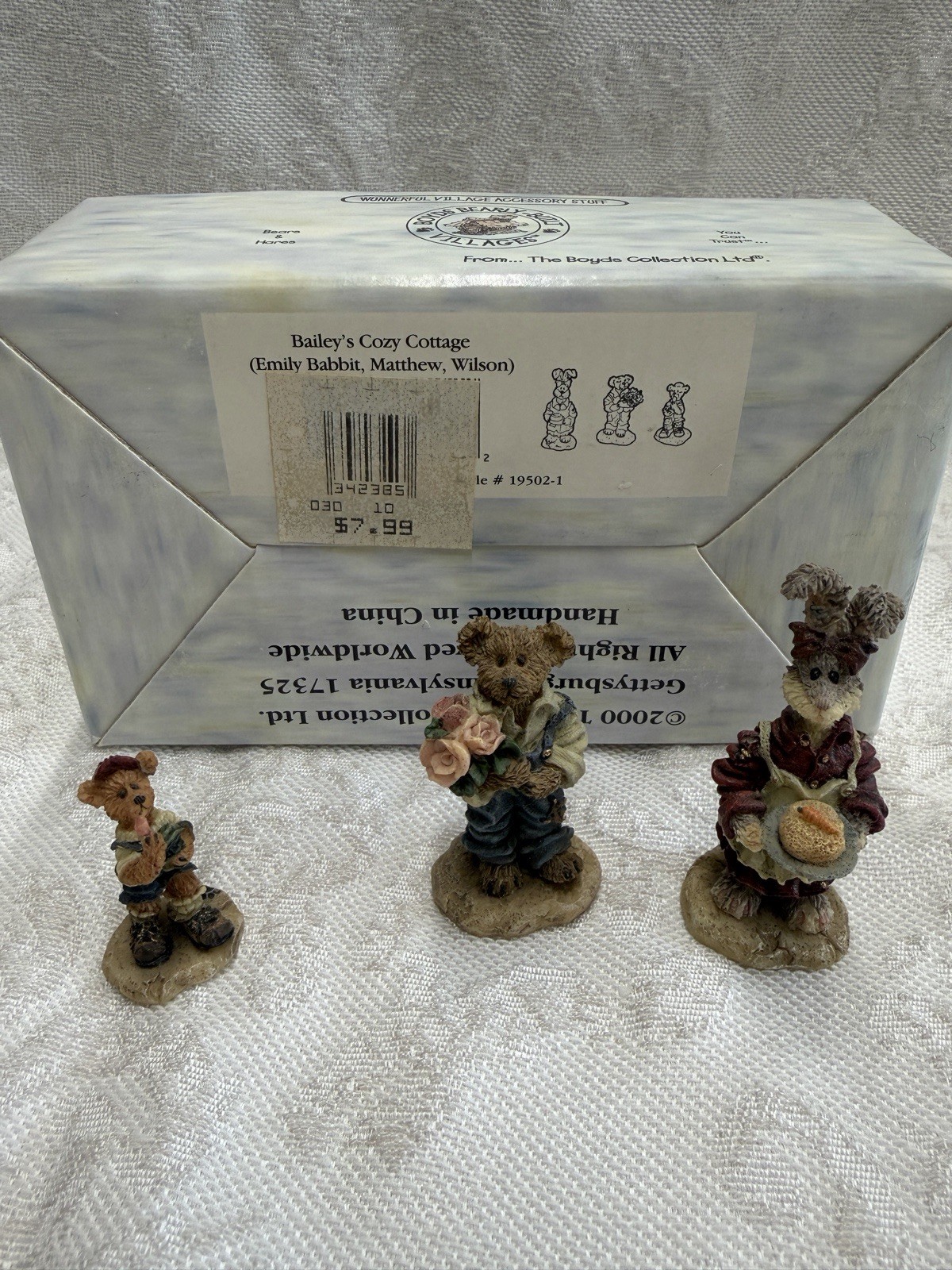 Boyds Bearly-Built Villages Bailey’s Cozy Cottage House & Figures