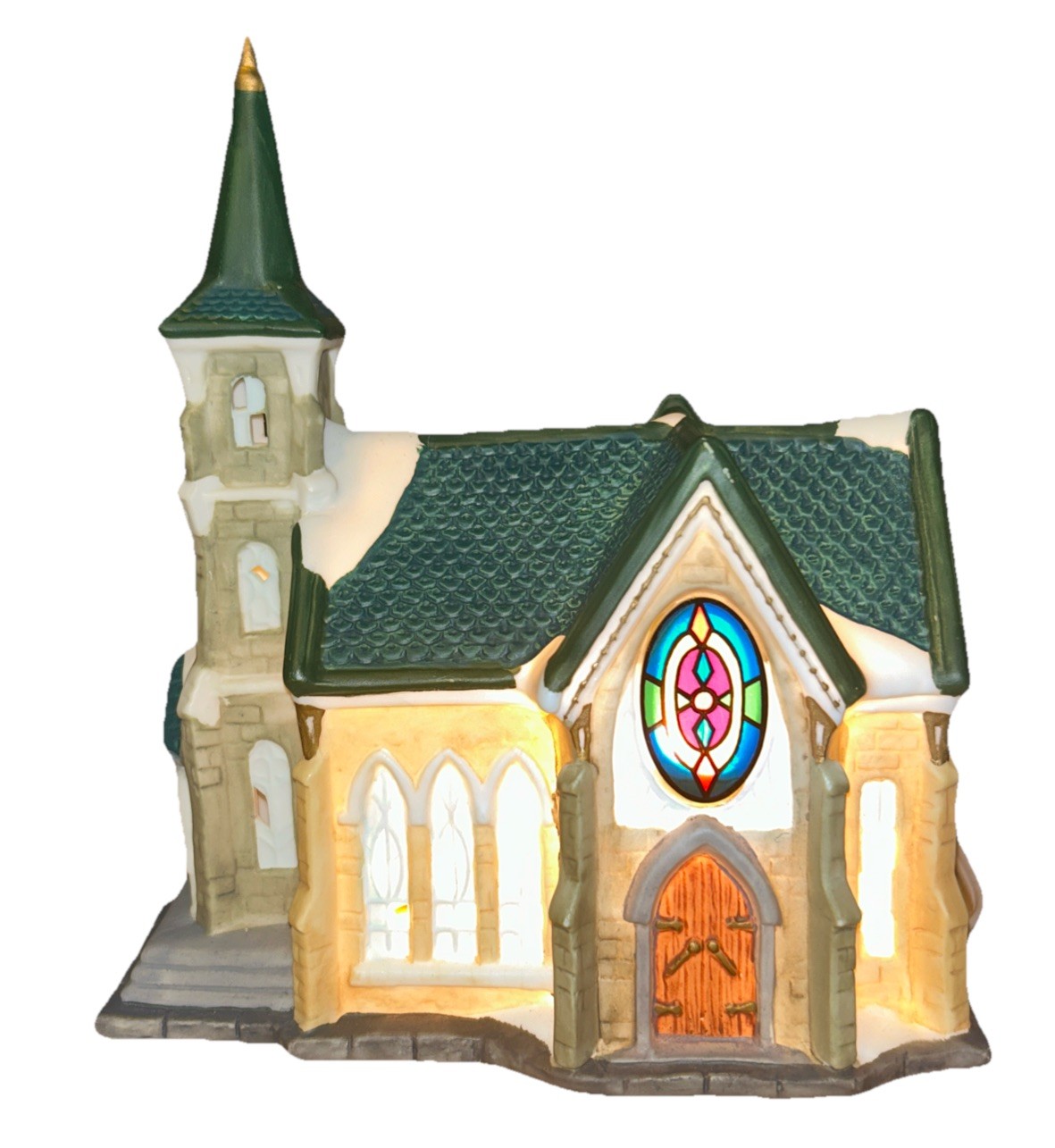 Galleria Lighted Church Fine Porcelain 1990’s Vintage Plug-in C7 Bulb