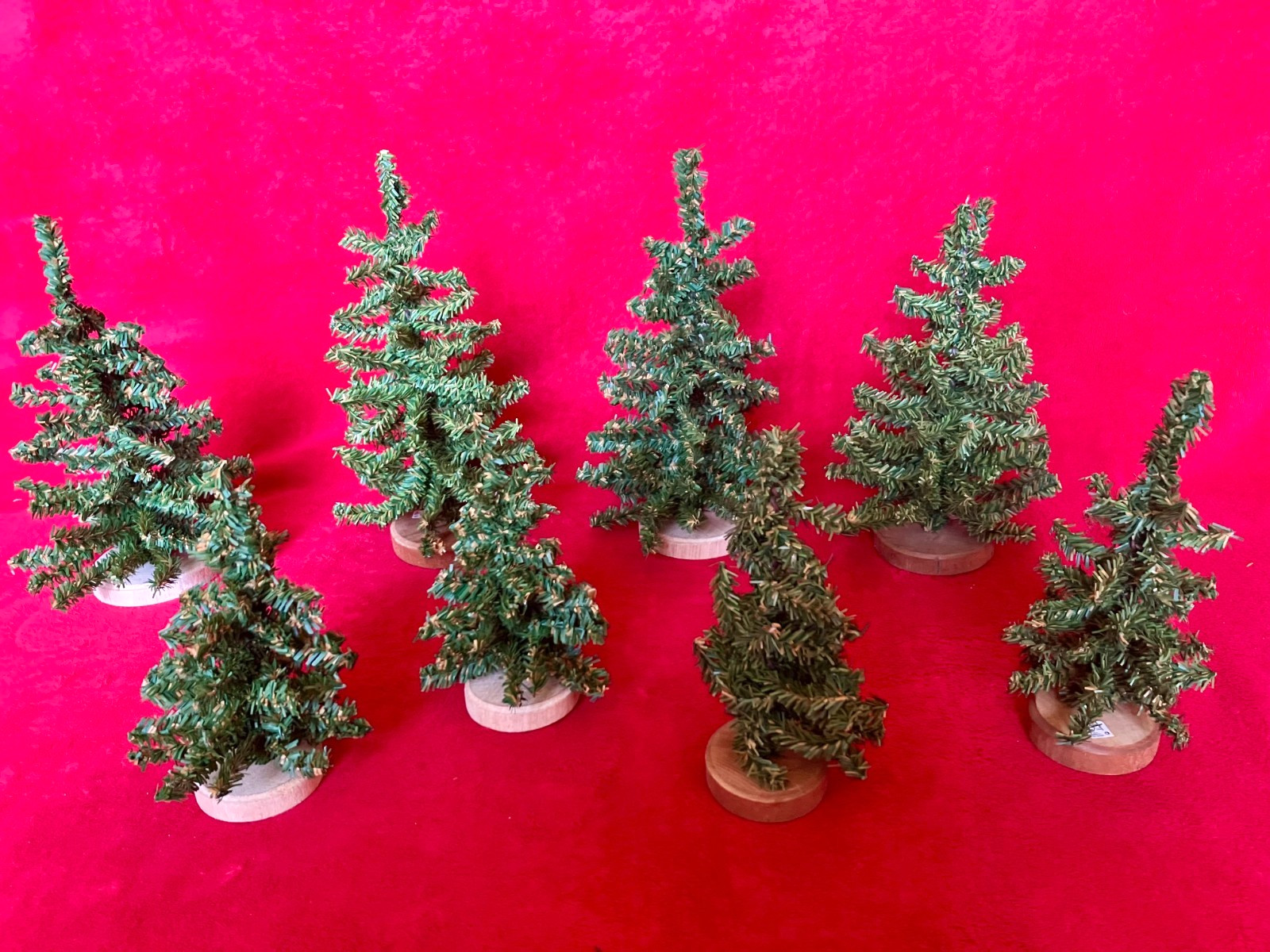 Lot 8 DEPT 56 SPRUCE TREE with WOOD BASE 6″ 7″ 10″ ~ ADJUSTABLE – NEW CHRISTMAS
