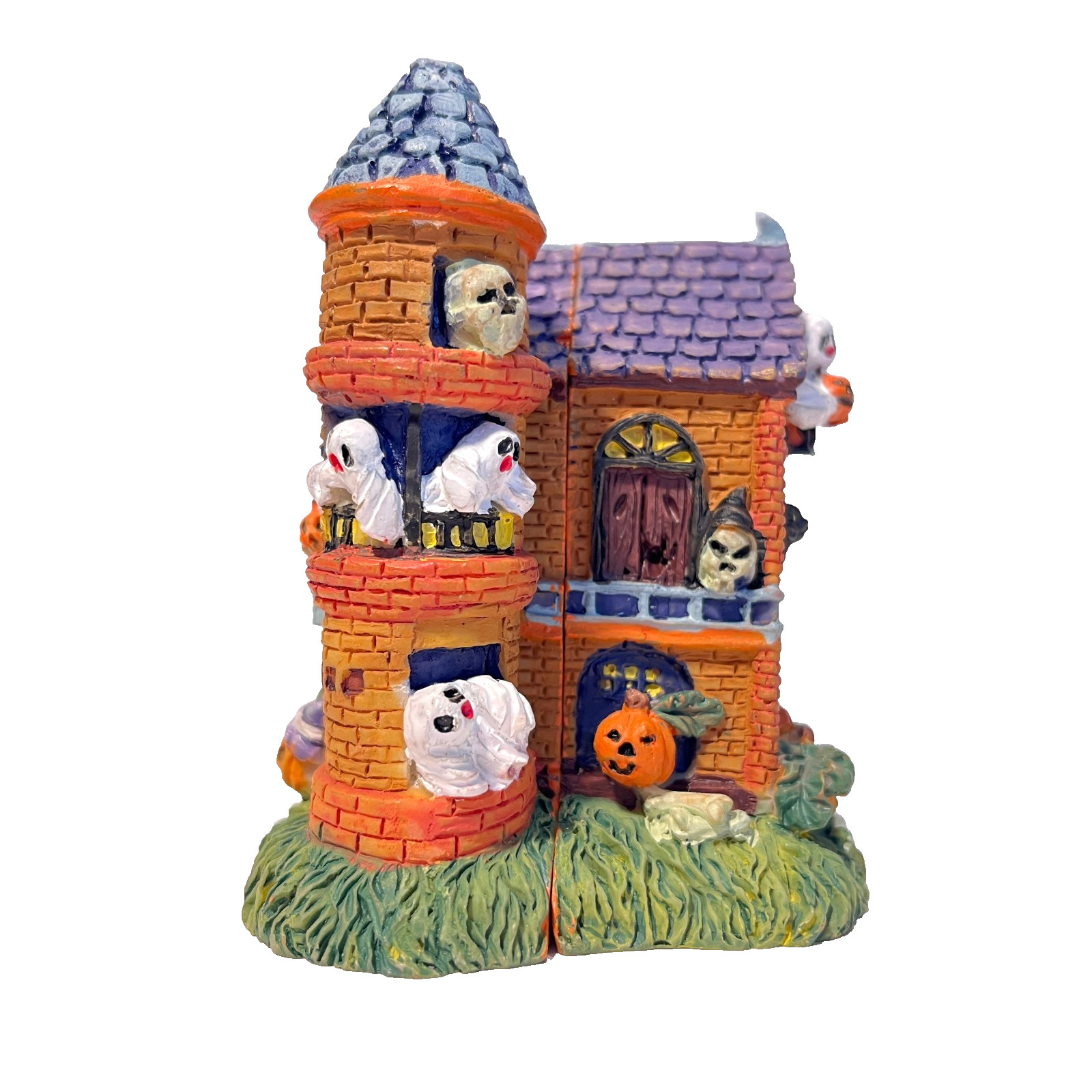 Vintage Halloween Miniature Houses (3) Open To Interior Spooky Scenes, HTF