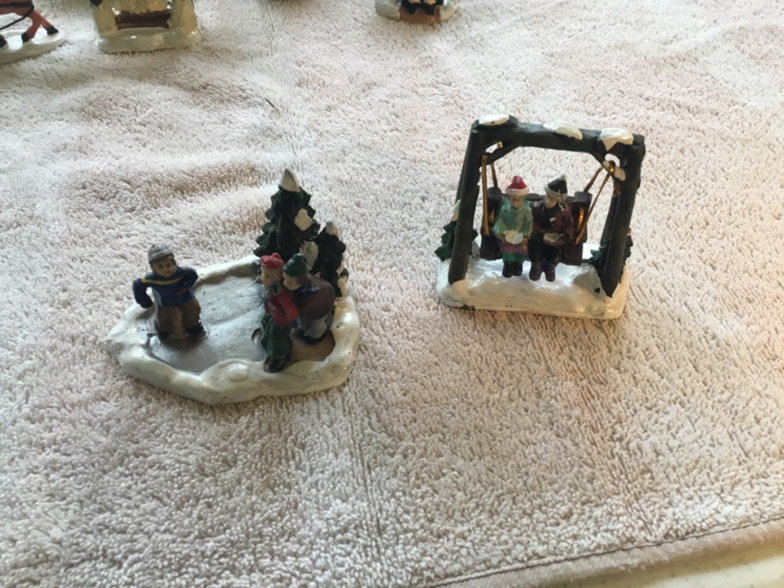 Greenbrier International Resin Christmas Village Accessories Lot of 12