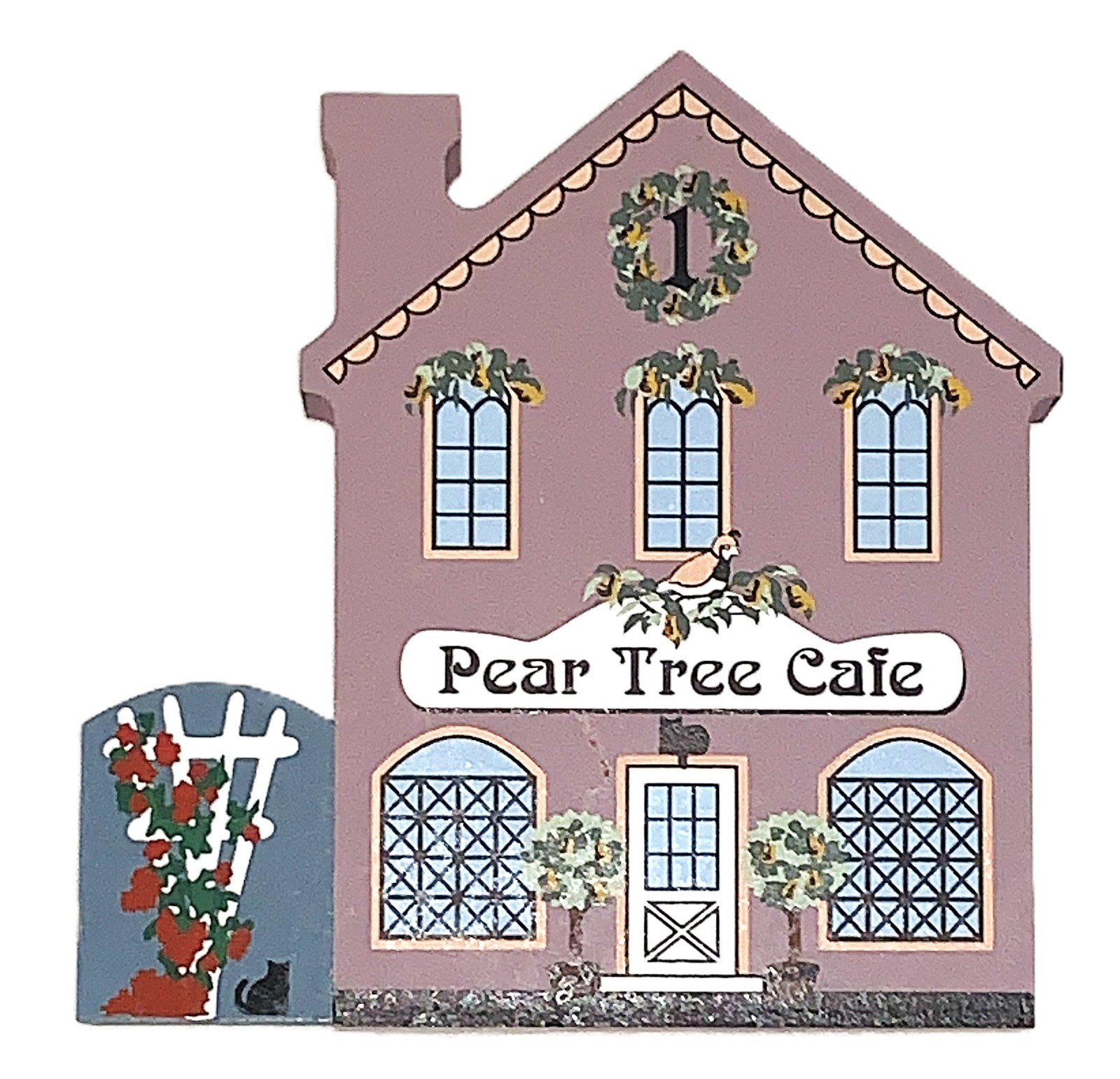 Longaberger CAT’S MEOW Block Christmas Village Bldgs Shops Houses 80s-90s 15 pcs
