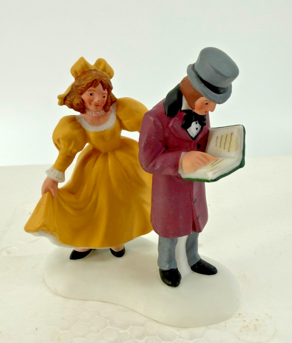 Dept 56 Dickens Village Love Or Money Accessory Figurine 58563 Scrooge Belle