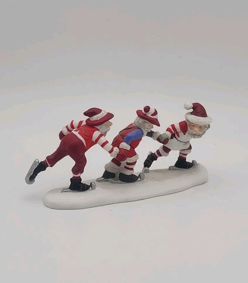 Christmas Village Accessory Peppermint Skating Party Dept 56 North Pole Elves