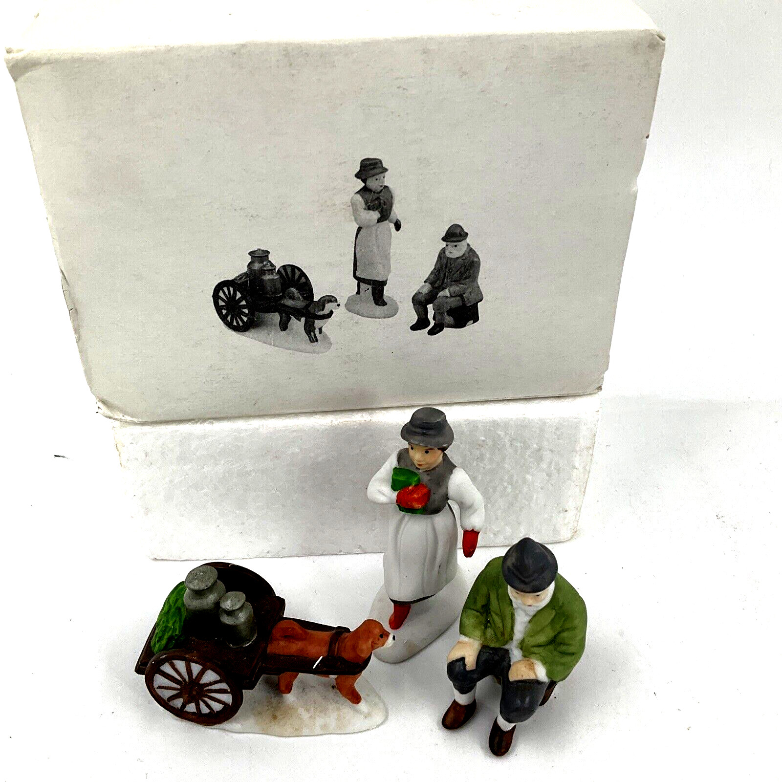 DEPARTMENT 56 ALPINE VILLAGERS SET OF 3 HERITAGE COLLECTION ALPINE VILLAGE EUC