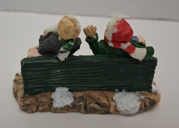 Lot Of 10 Unbranded Polyresin Christmas Village Figurines 1.75 To 2 Inches