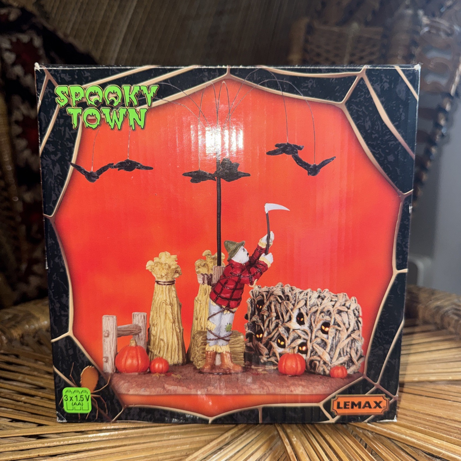 Lemax spooky Town Evil Scarecrow Light Up Figurine #34619 – RETIRED Rare!