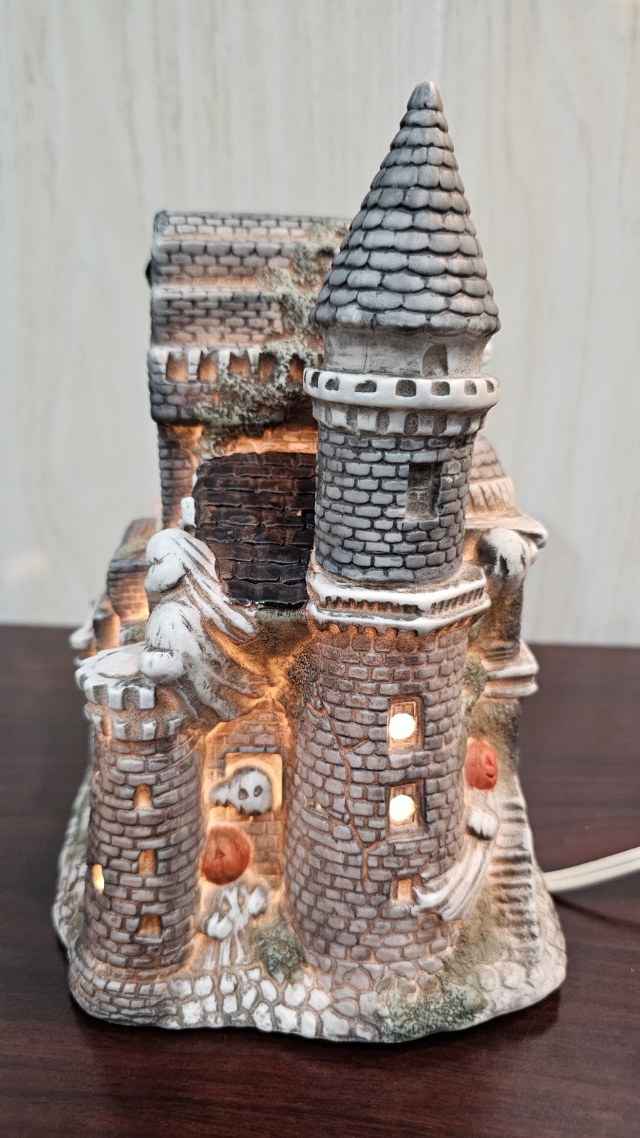 Haunted House Lighted Halloween Castle Midwest Importers Spooky Scary Skeleton