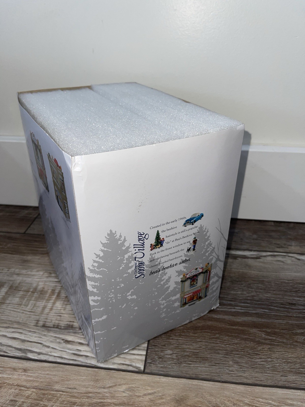 Snow Village Bea’s Beehive Salon Lit Building, 8.03 Inch, Multicolor