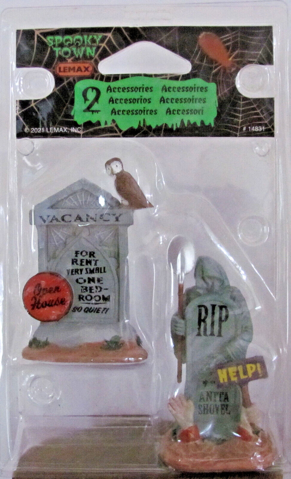 Lemax Spooky Town Accessory – Tombstone Duo, Set Of 2 #14831