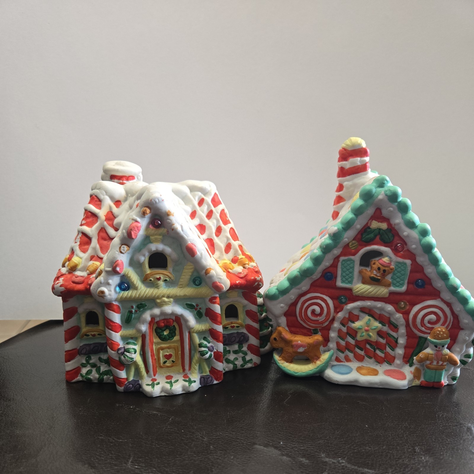 Vintage Noma A Gingerbread Christmas Candy Houses Village Porcelain 1996