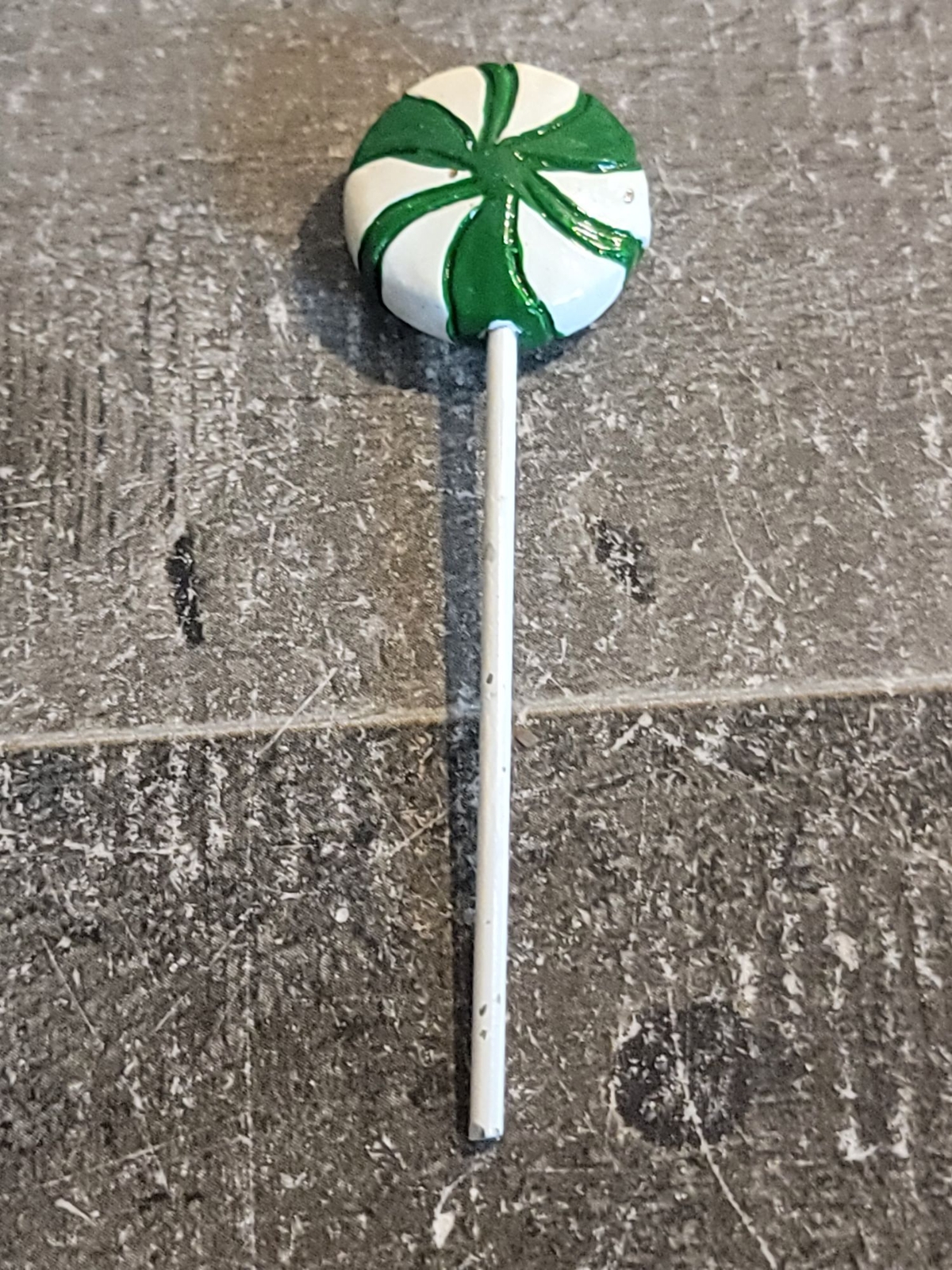 Peppermint green striped Candy Village accessory Xmas decor