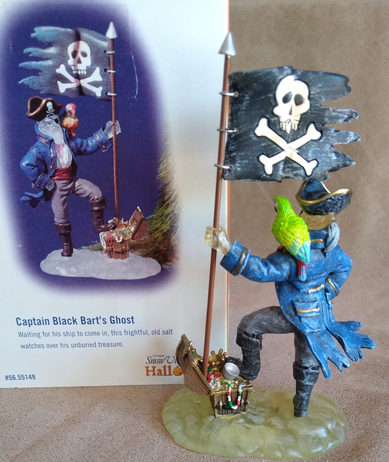 Captain Black Bart’s Ghost #55149 Halloween Snow Village Dept 56-BUYER GUARANTEE