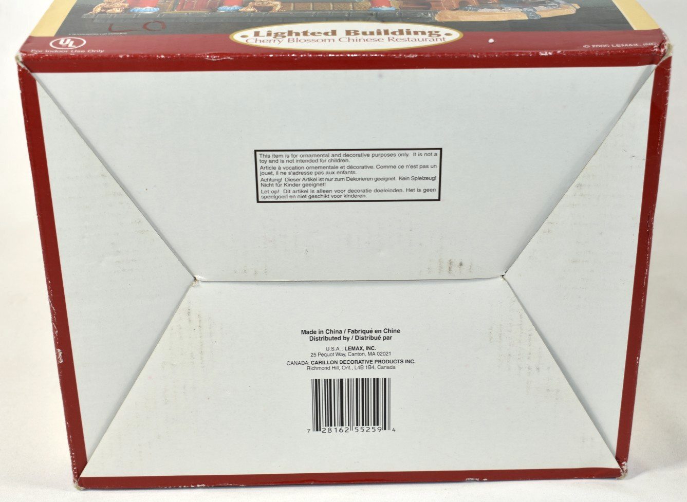 Lemax Caddington Village Cherry Blossom Chinese Restaurant 2005 Light Cord Box