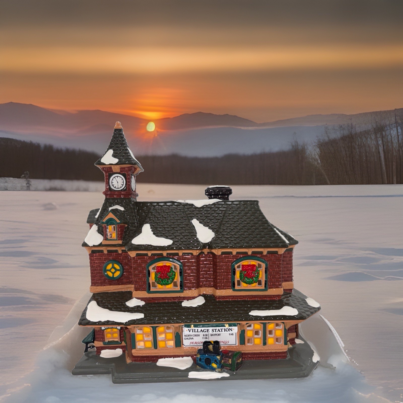 Department 56 Original Snow Village 1992 Village Station #5438-0 Train Station