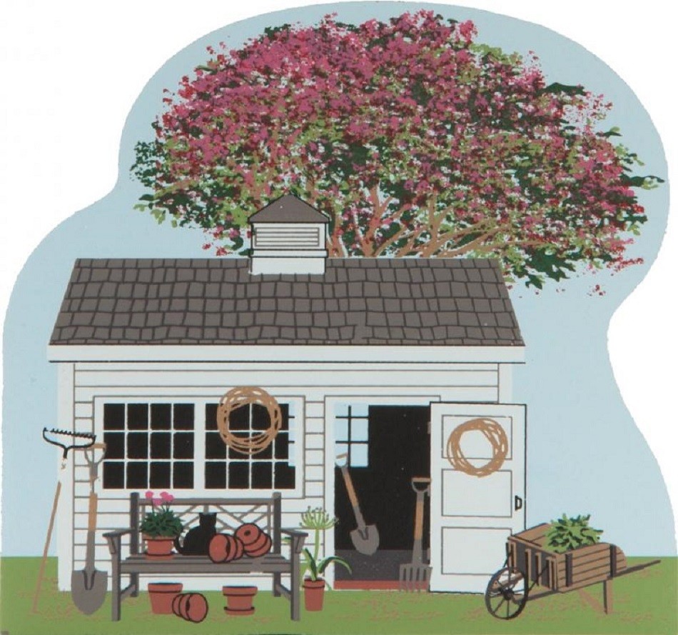 Cat’s Meow Village Spring Garden House CC08 Wood Sitter Home Decor