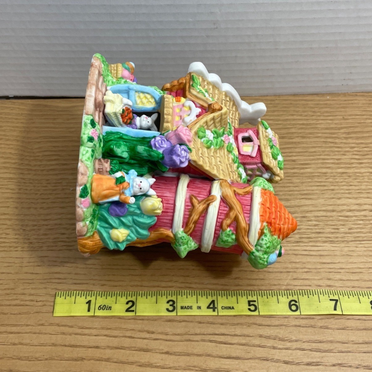 Vtg Cottontale Cottages Rabbit Cottage Easter Bunny Village House Joann Fabrics