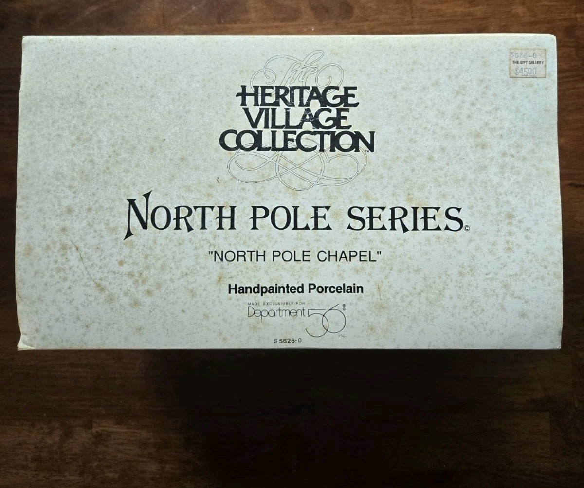 Vintage Department 56 North Pole Chapel North Pole Series Lighted Building
