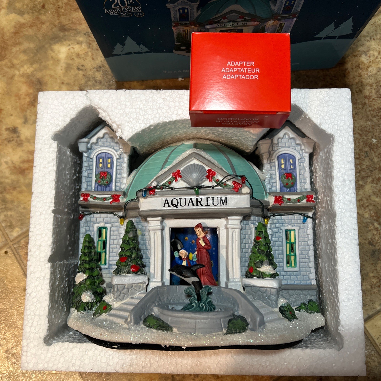 Carole Towne Christmas Village Aquarium -LED Lighted