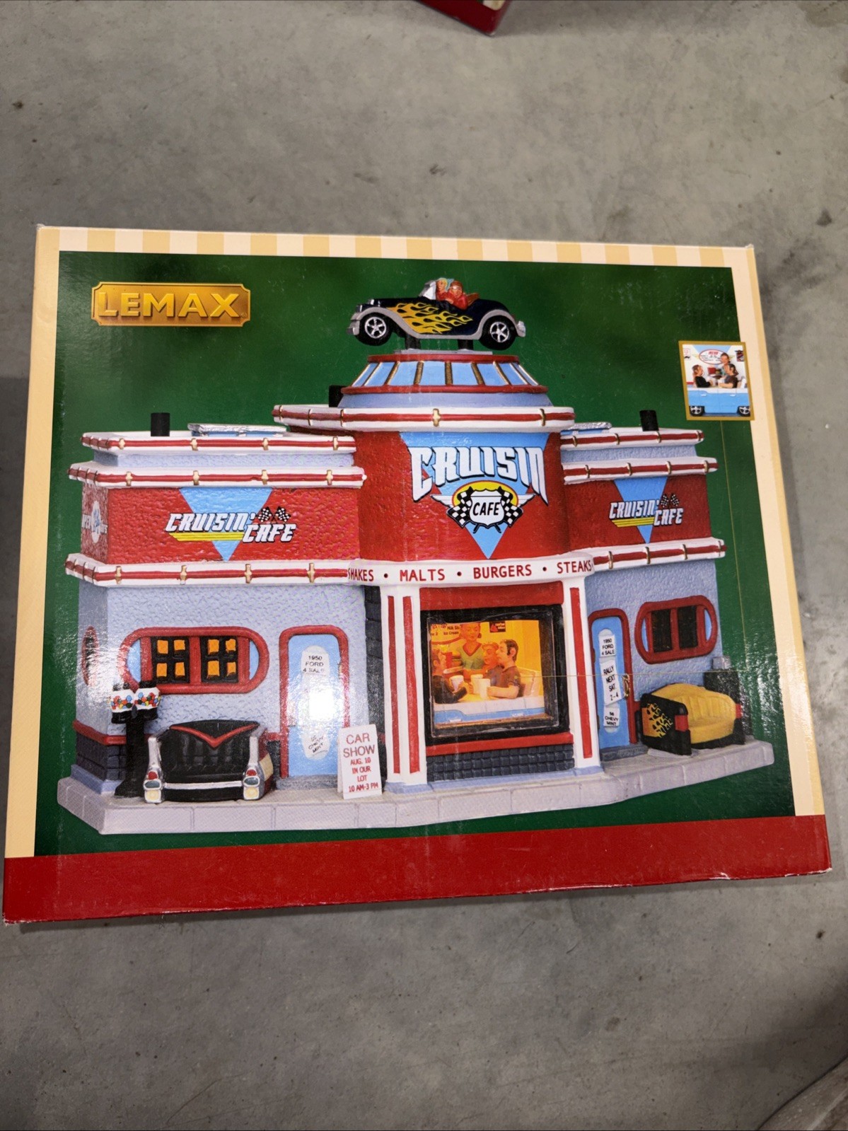 Lemax 25406 CRUISIN’ CAFE Jukebox Junction Christmas Village Building ’50s S O I