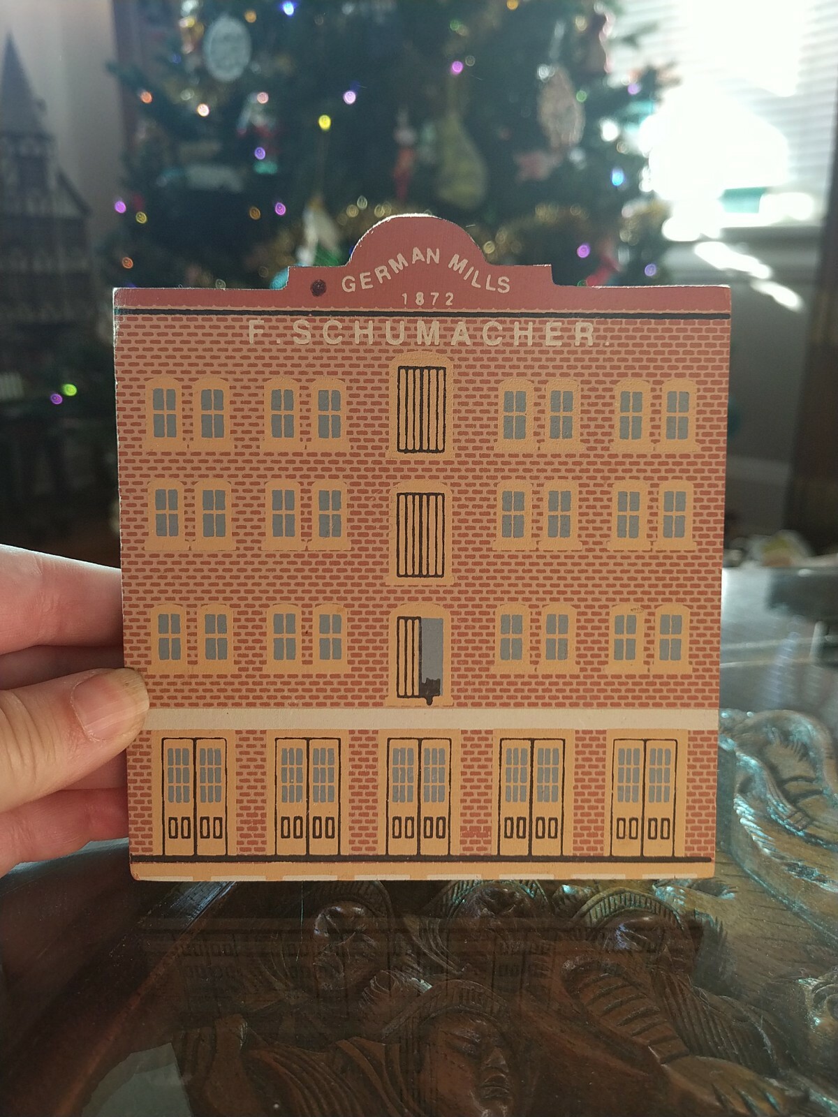 1989 cats meow village. Market street. German Mills wood block