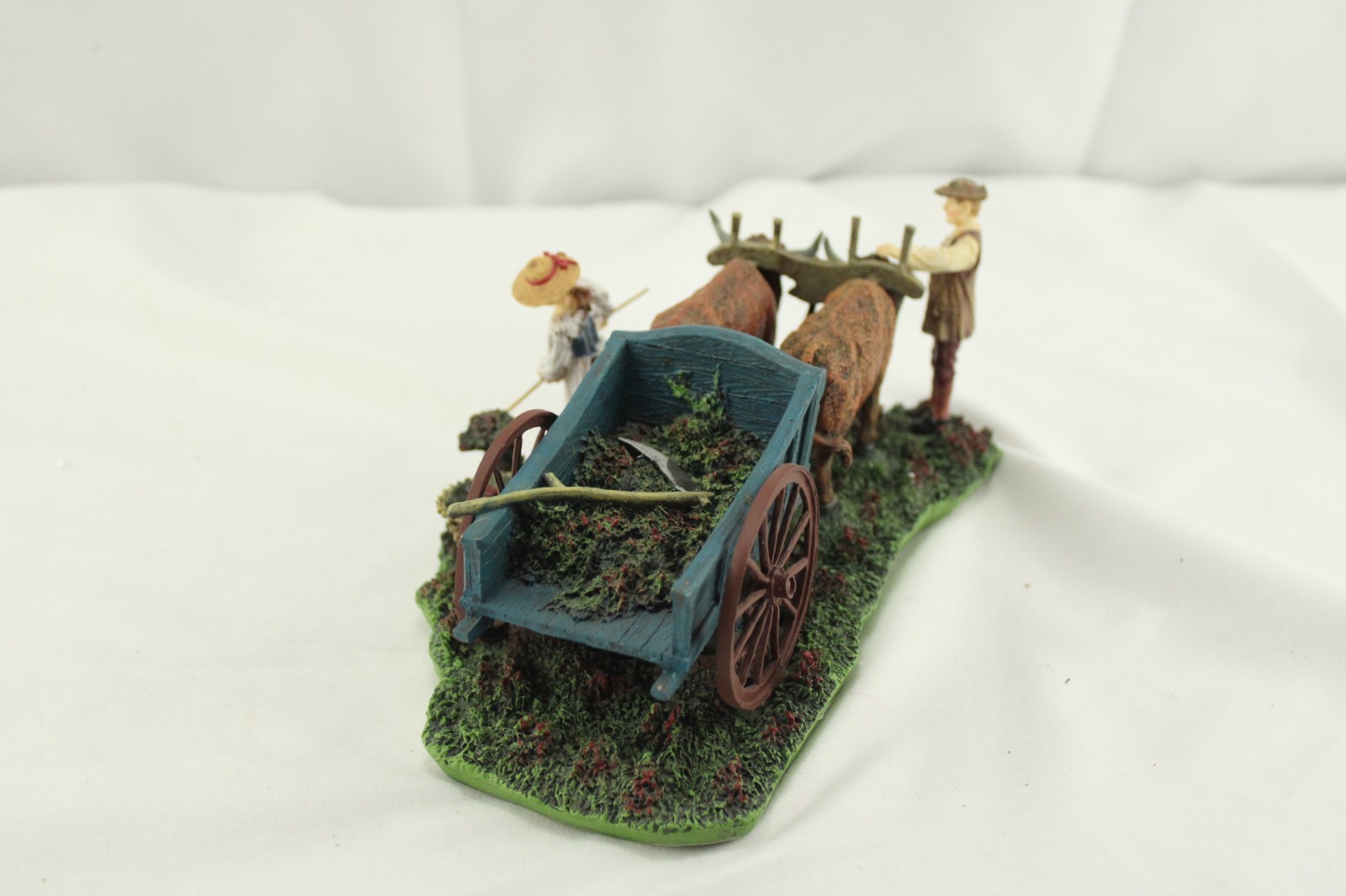 Lang and Wise Williamsburg Collectible Working in A Field with Oxen Original Box