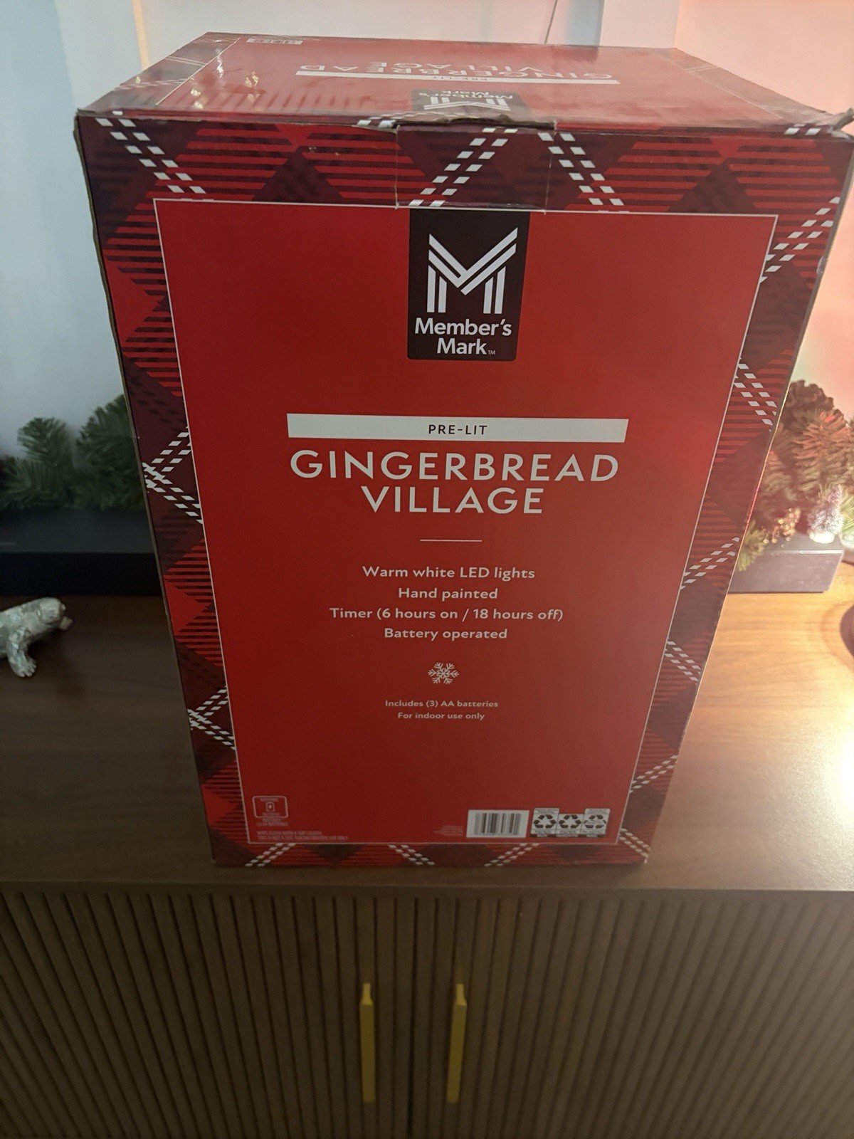 Member’s Mark 16″ Pre-Lit Gingerbread Village – Multicolor 🎄 SHIPS TODAY🎅