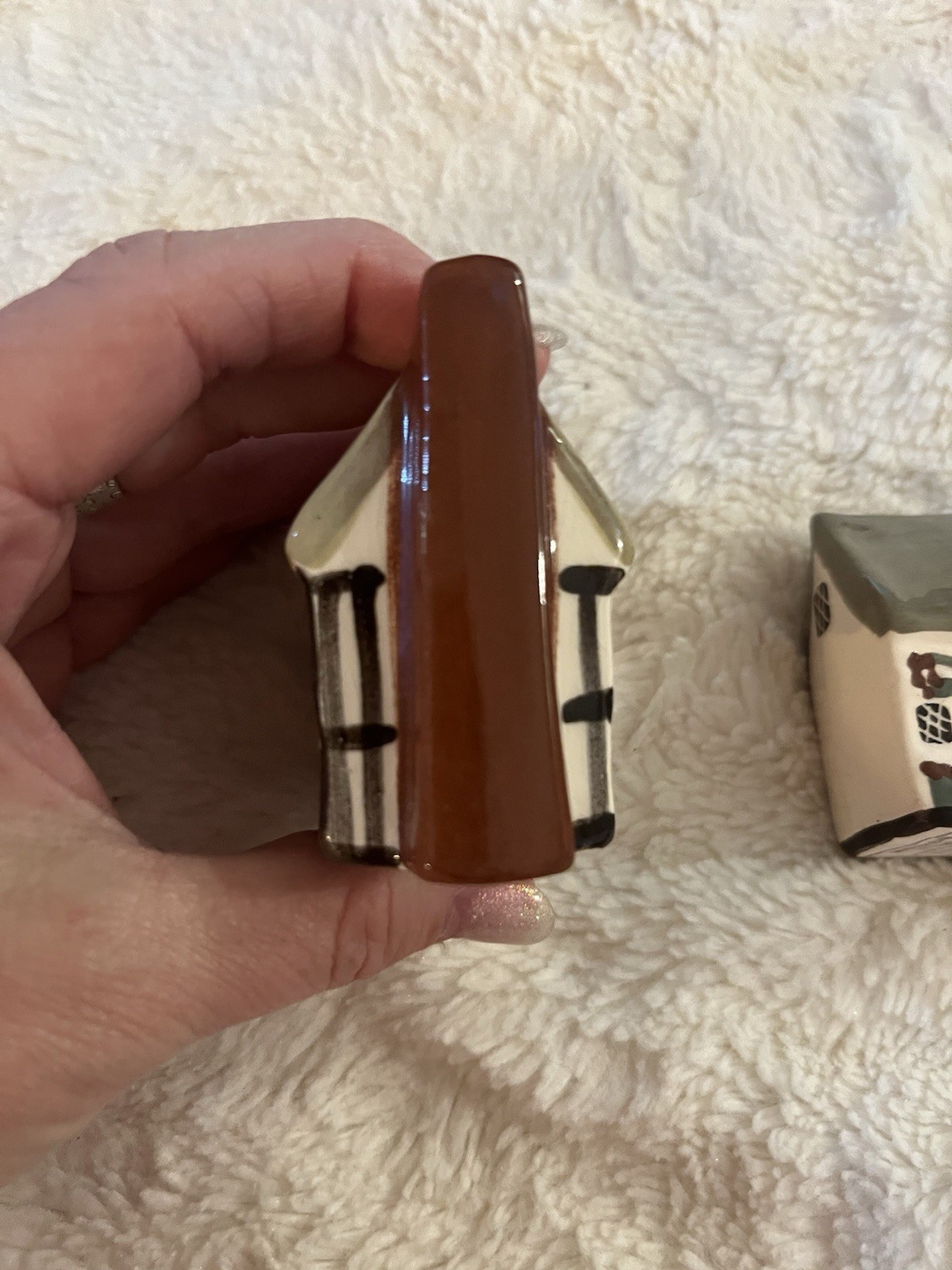 Mudlen End Studio Pottery Suffolk Stoneware Cottages Made in England Set Of 3