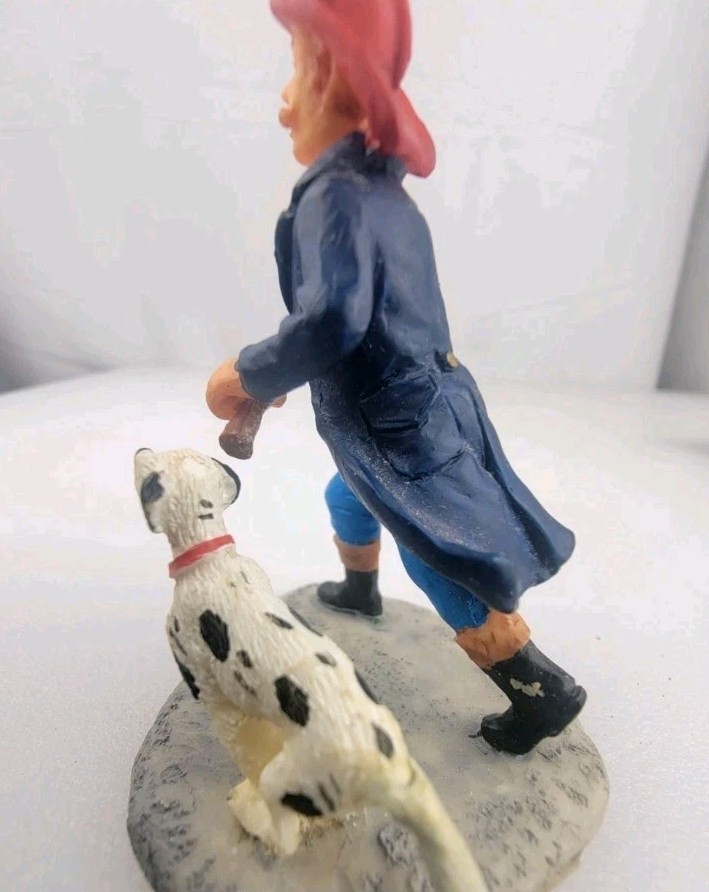 FIREMAN with Dalmation Dog Village Collection Christmas Lemax