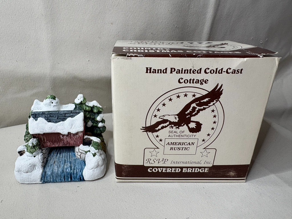 The American Rustic Series 1989 COVERED BRIDGE Christmas Village W326