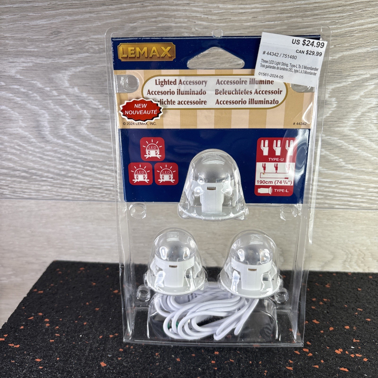 Lemax Christmas Village Moon Lander Accessory LED Light String 44342