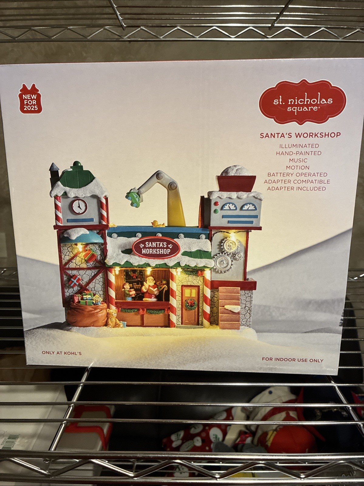 St. Nicholas Square Santa’s Workshop 2025 Illuminated Hand-Painted Christmas New