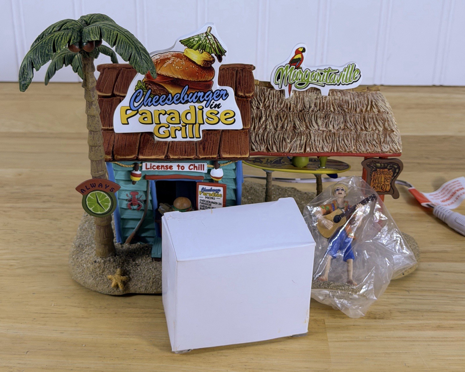 Department 56 Margaritaville Paradise Grill 4058488 + Rocking Away Figurine Lot!