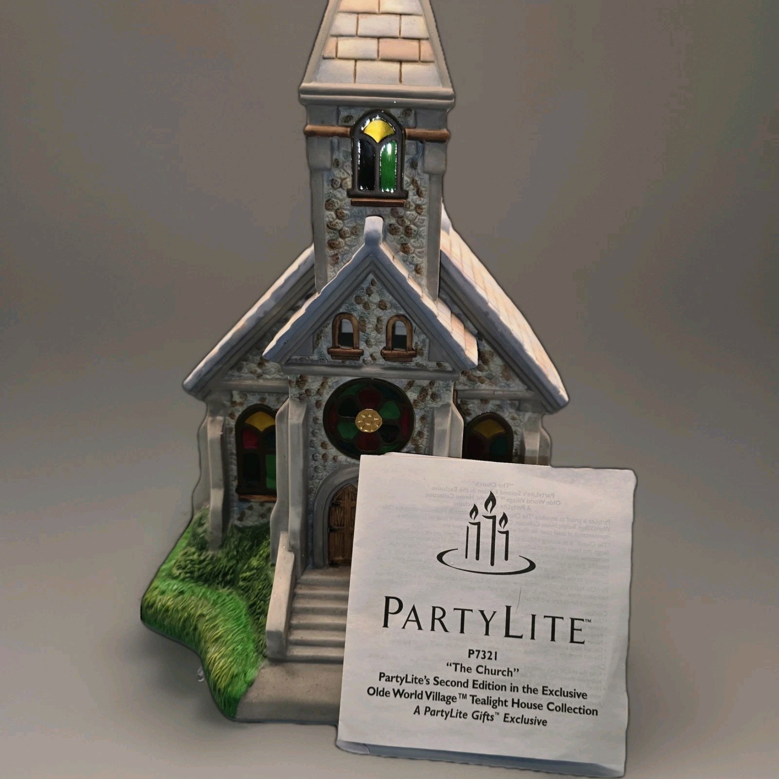 Partylite The Church OLDE WORLD Village TEALIGHT HOUSE 2nd Edition RETIRED VTG