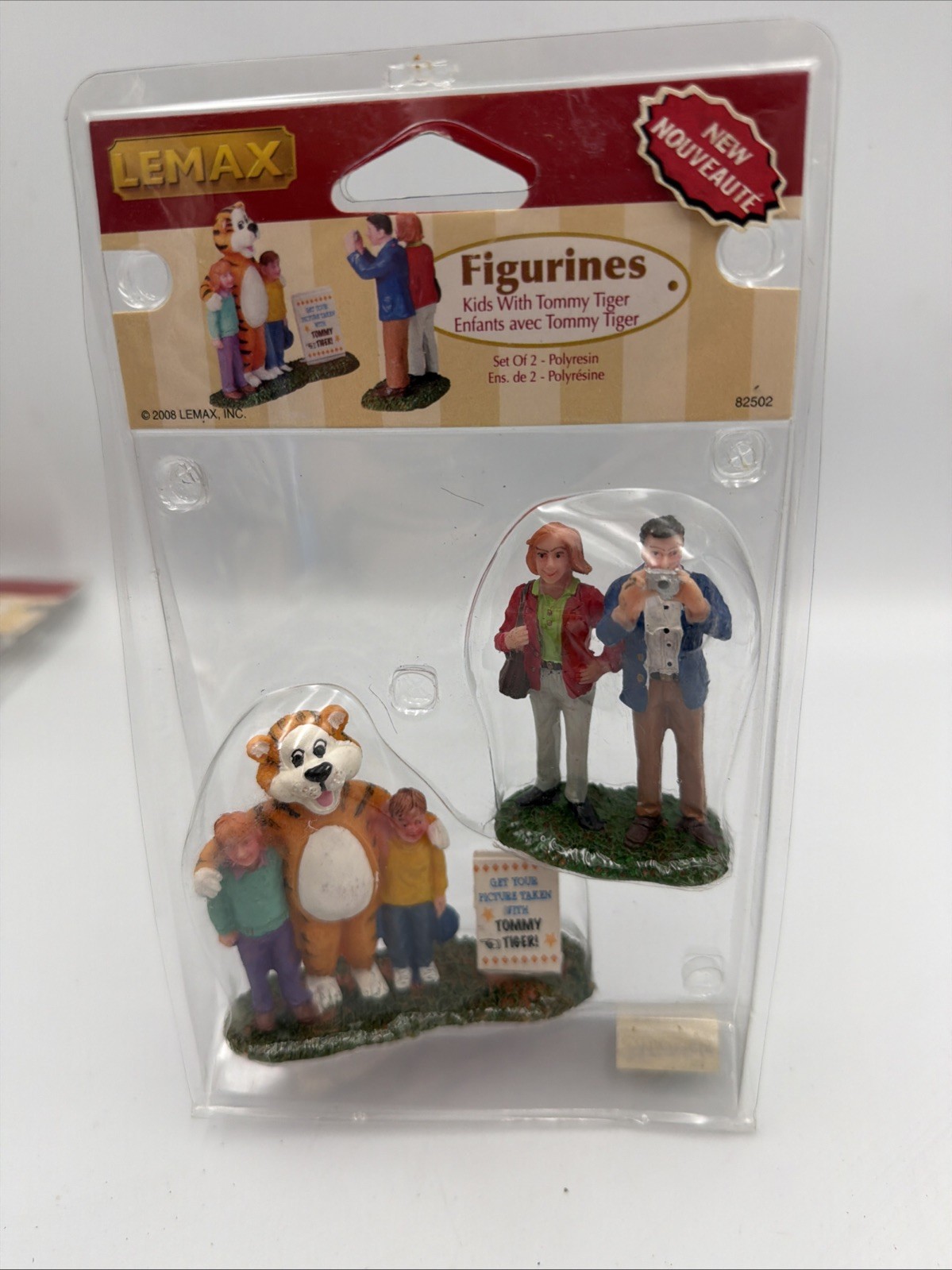 LEMAX Village Figurine “Kids With Tommy Tiger” 2008 #82502 Picture Spot NIB