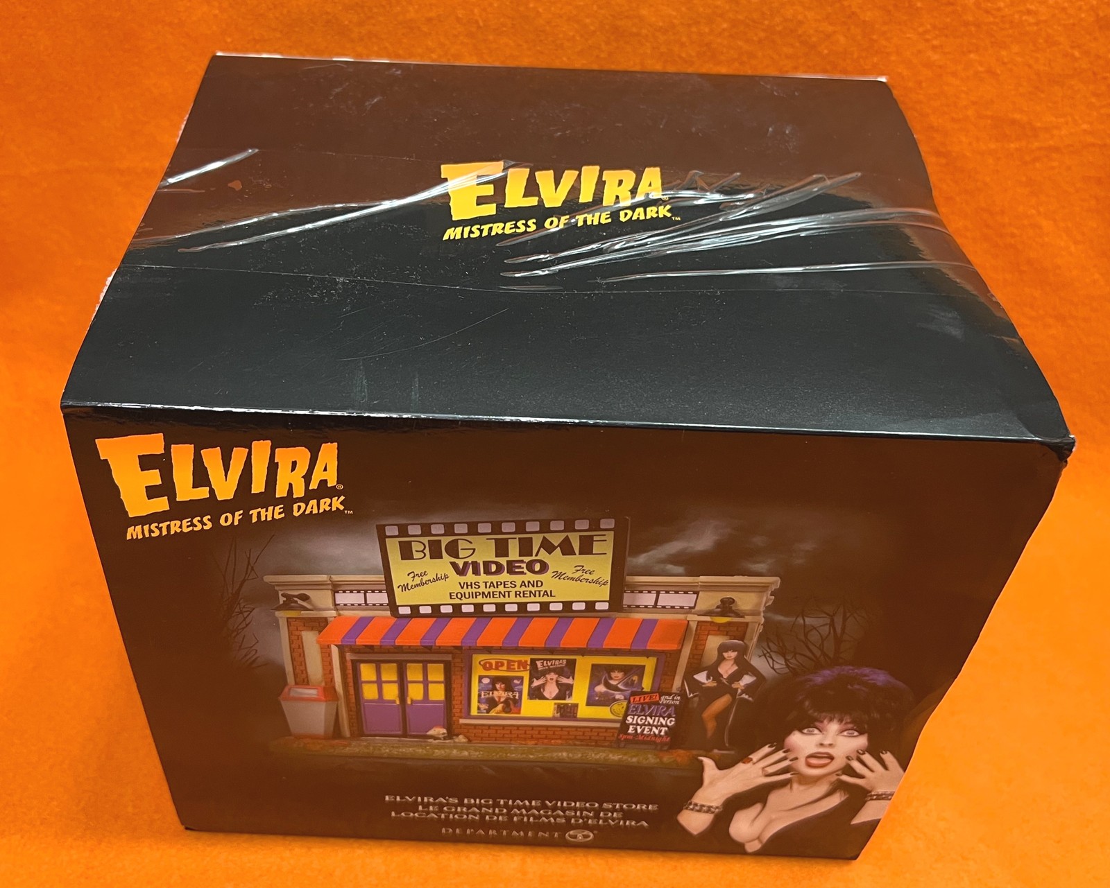 Department 56 Elvira Mistress of the Dark Big Time Video Store Halloween Village