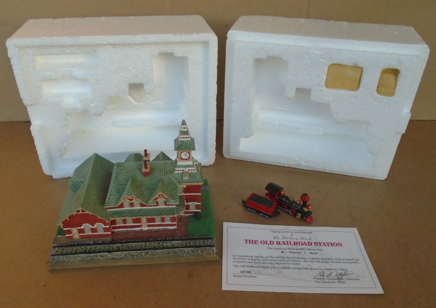 Danbury Mint 1993 The Old Railroad Station Replica of Point of Rocks Maryland