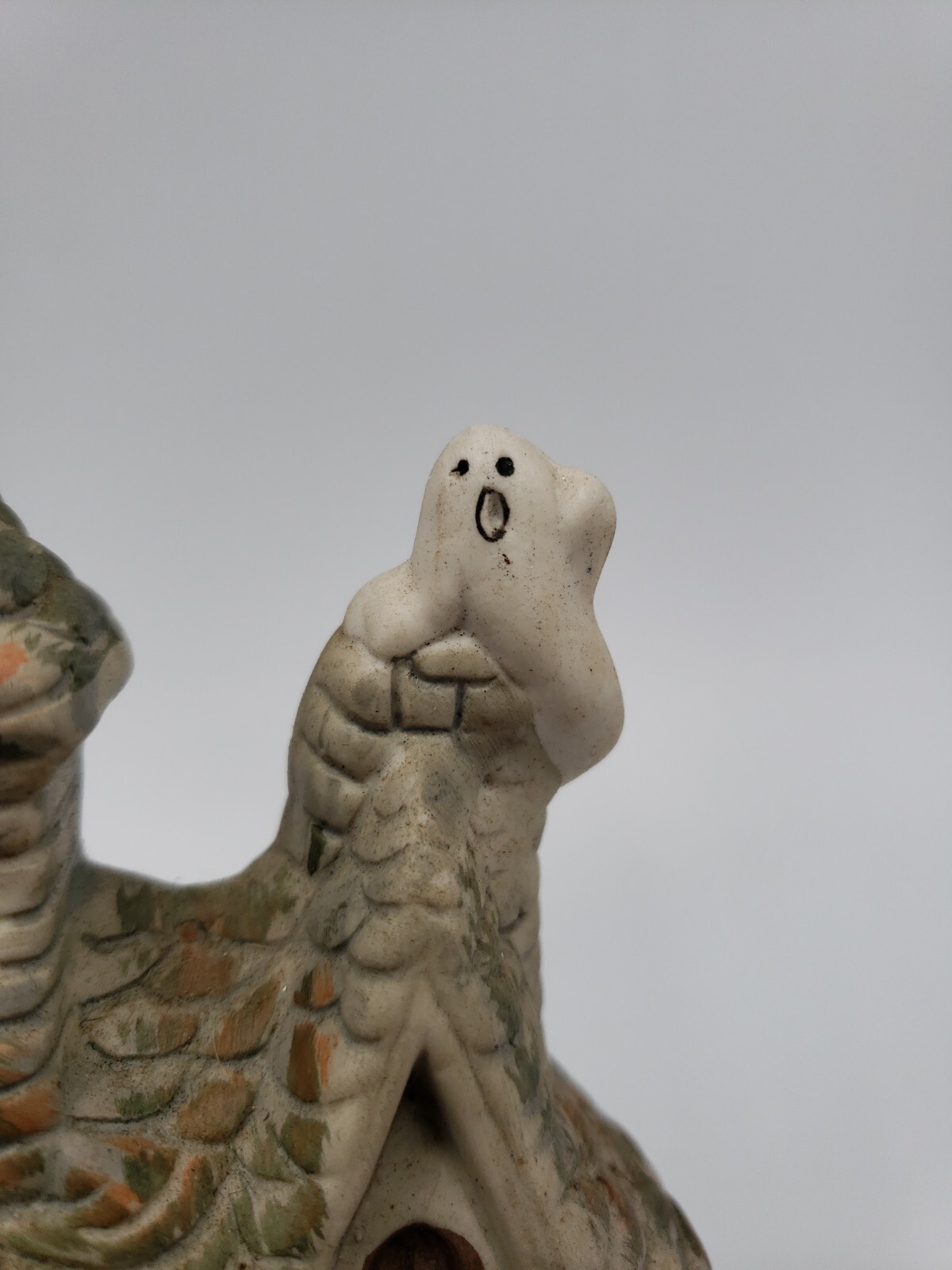 Vintage Artmark Haunted House With Ghosts Pumpkins Owl Ceramic Halloween Taiwan