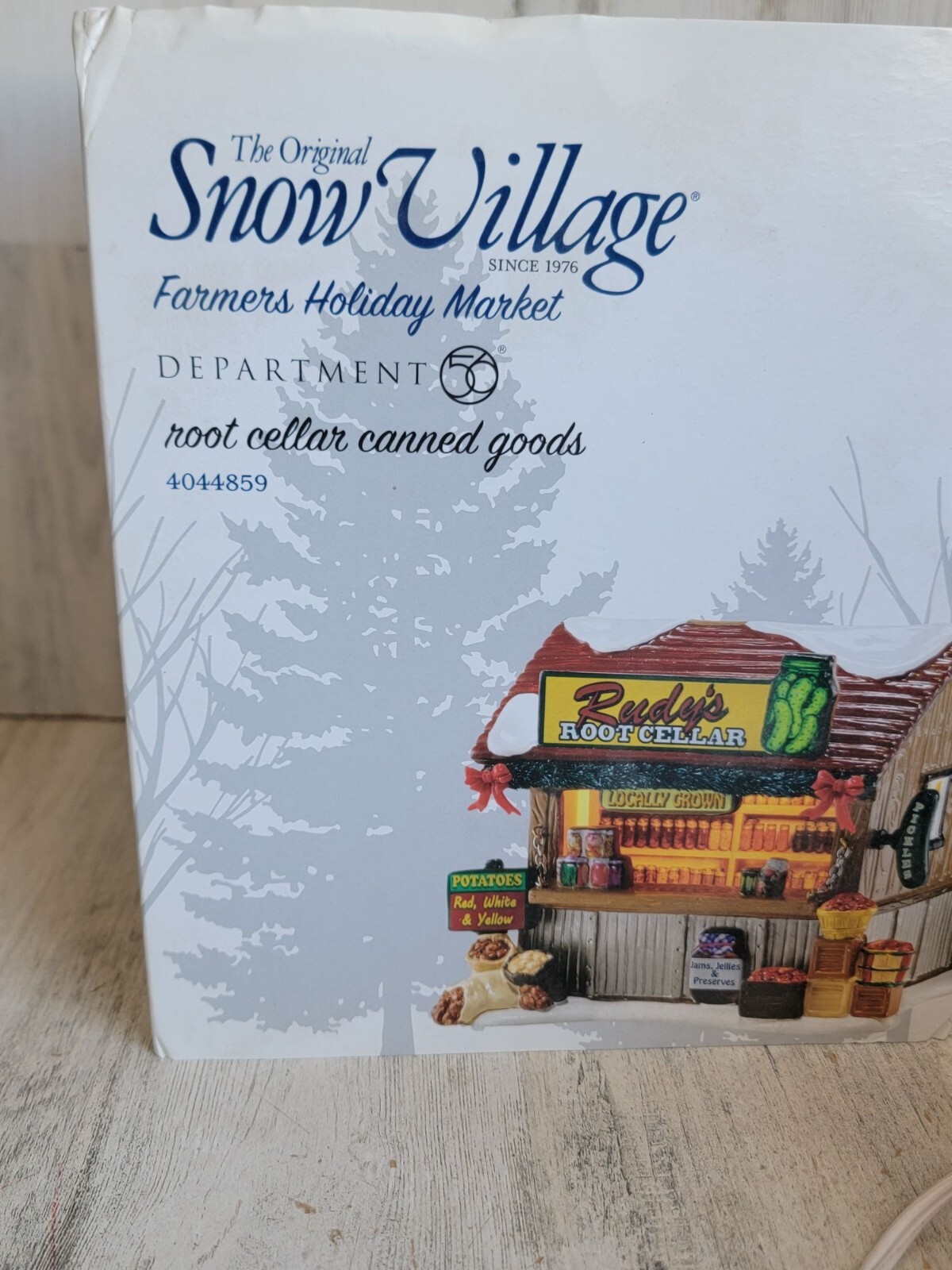 Dept 56 4044859 NEW fruit seller canned goods Snow village Farmers Holiday marke