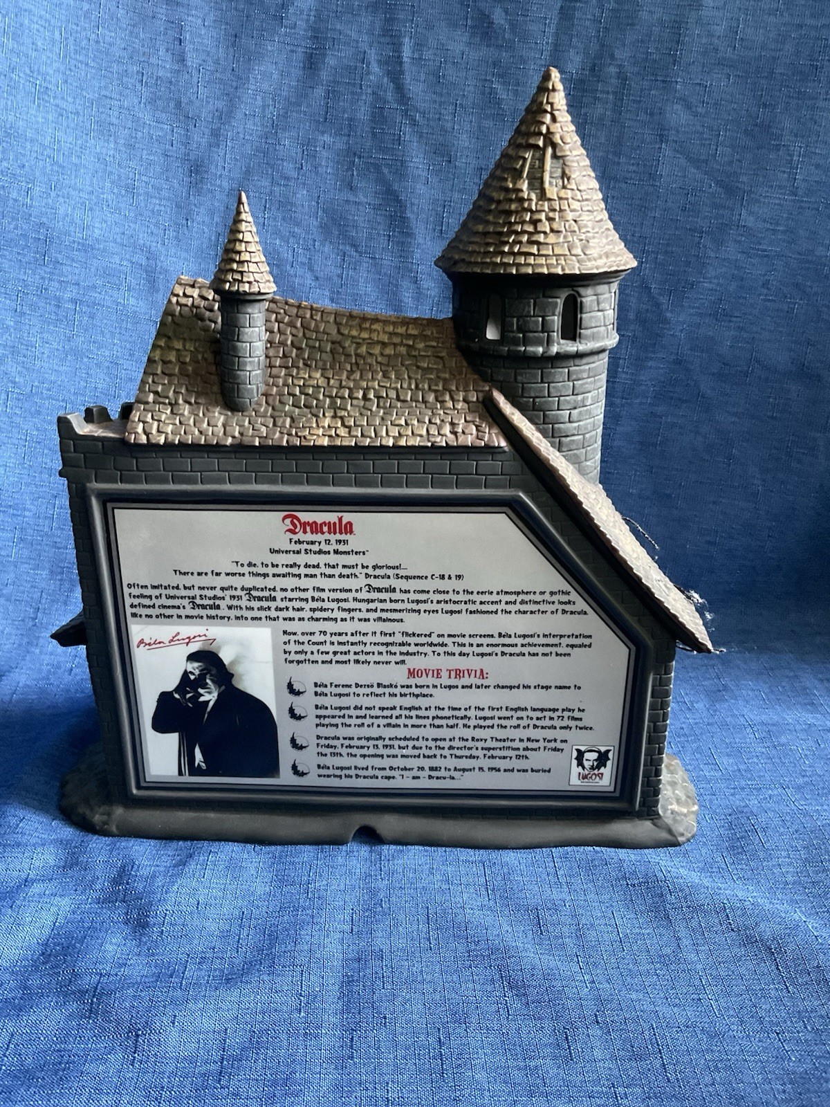 Department 56 Dracula Castle Universal Monsters 2pc Set Boxed 1997 inv#205