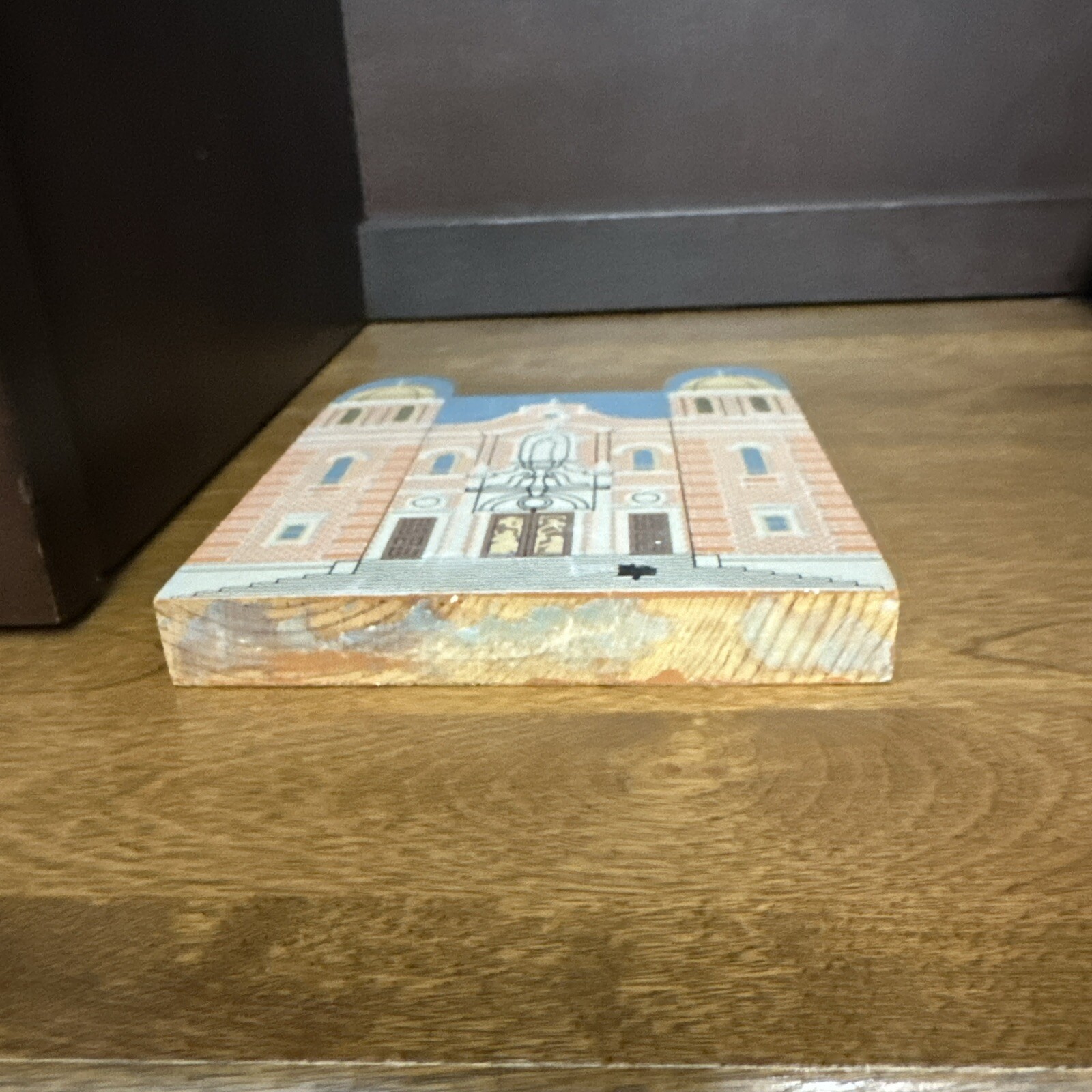 Cat’s Meow Wooden Shelf Sitter St Joseph Church Ashtabula OH Faline Jones