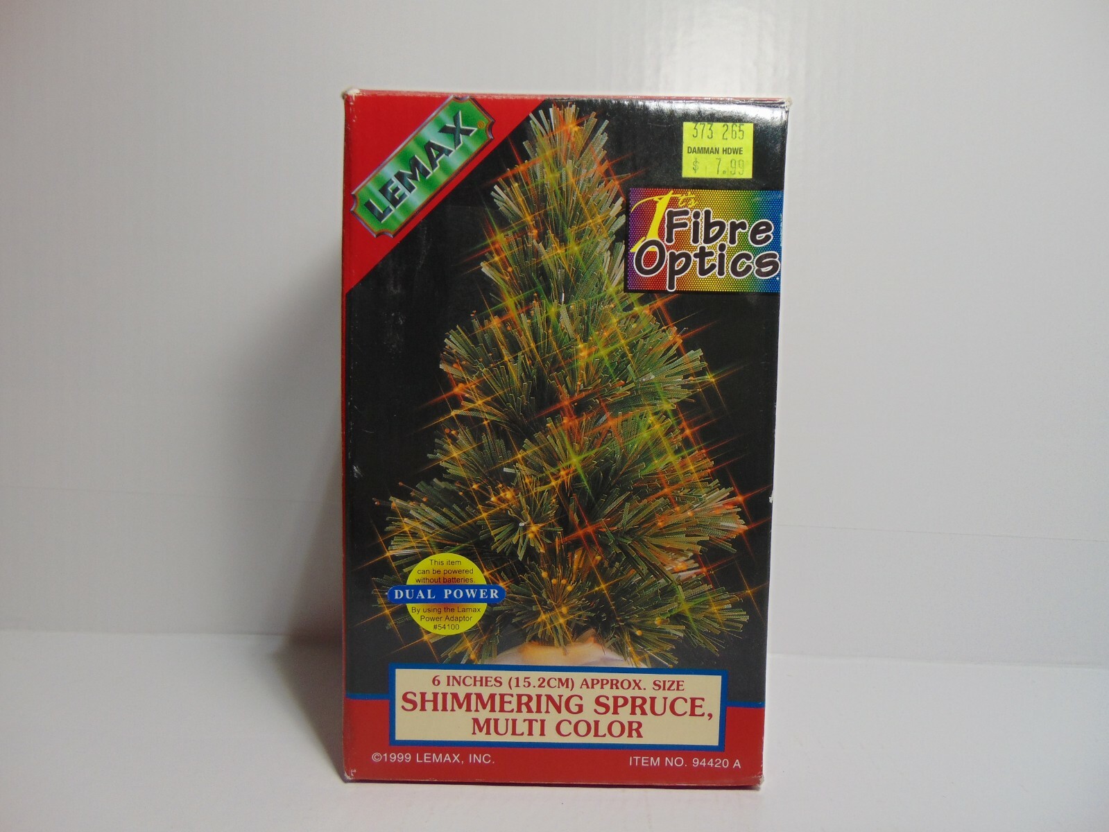 Lemax Shimmering Spruce Multi Color Fibre Optics 1999