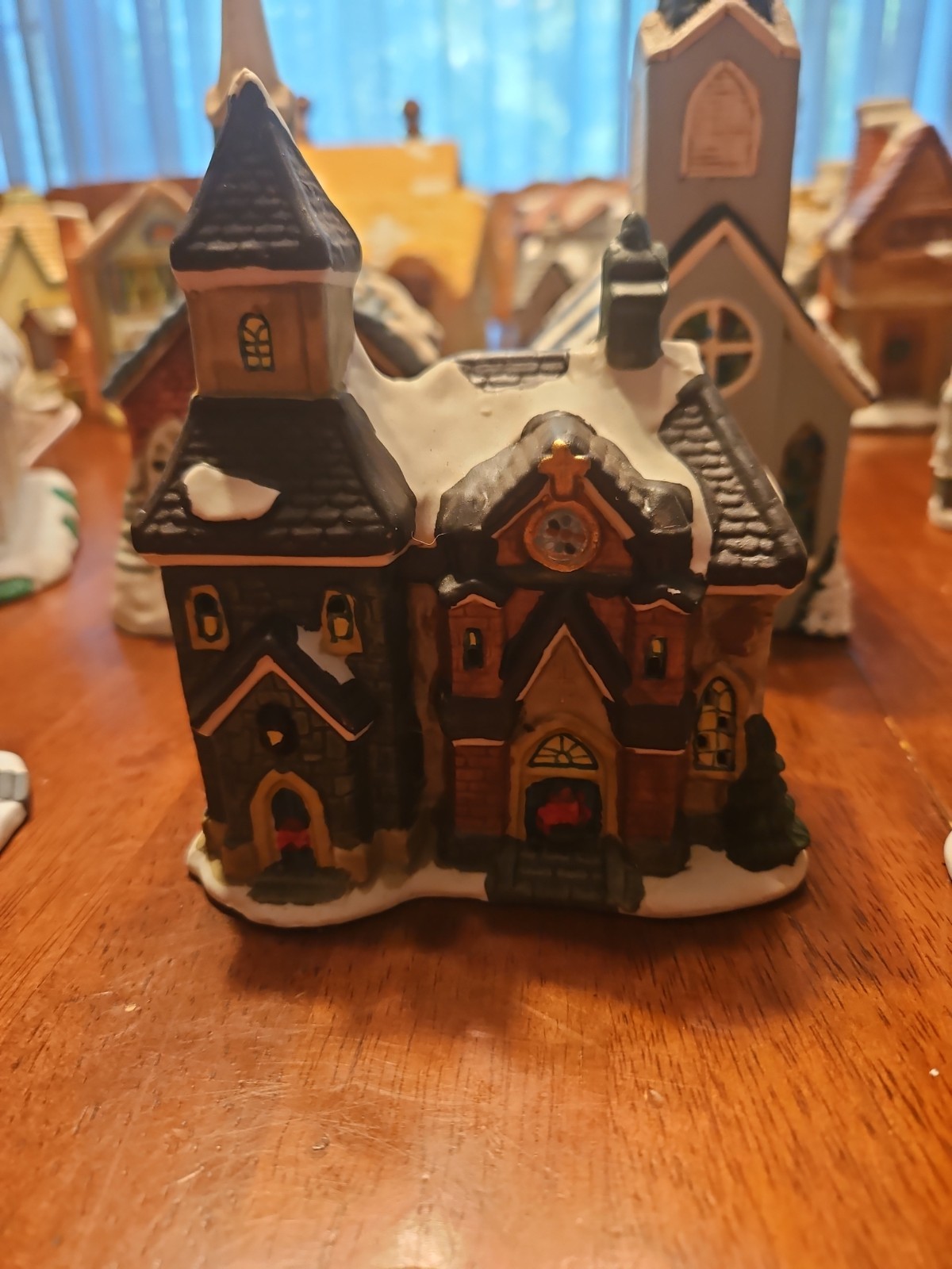 Lot of 7 Vintage Christmas Village Churches