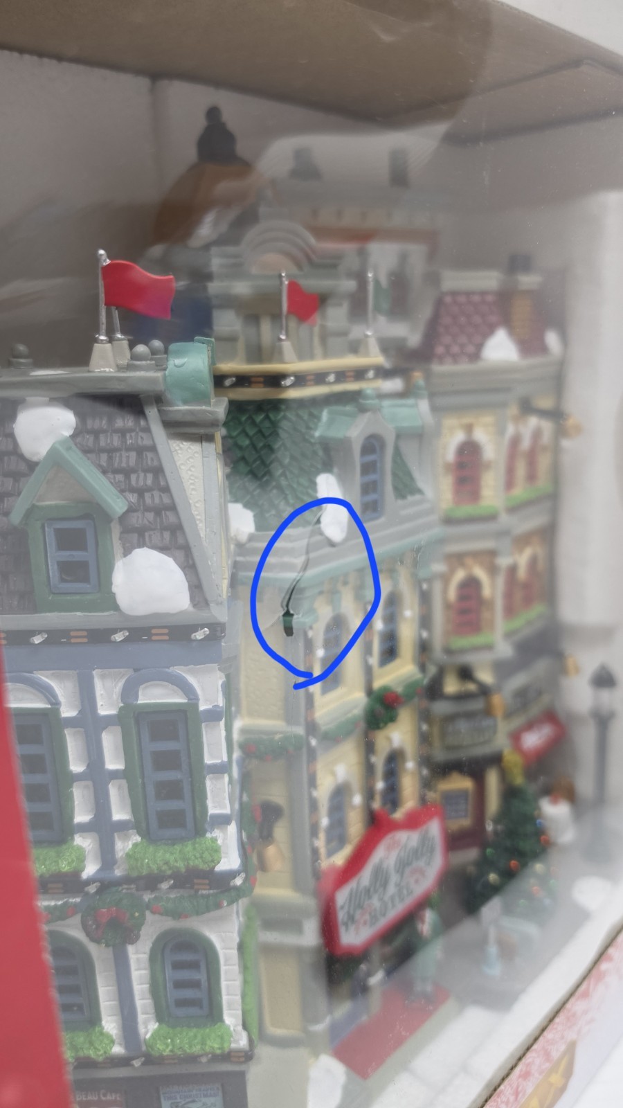 Lemax THE HOLLY JOLLY HOTEL #35028 ~ 2023 Village Facade LED Lit Scene