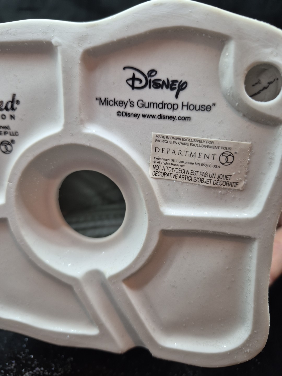 Dept 56 2023 Mickeys Gingerbread Gumdrop House Porcelain With Light Cord