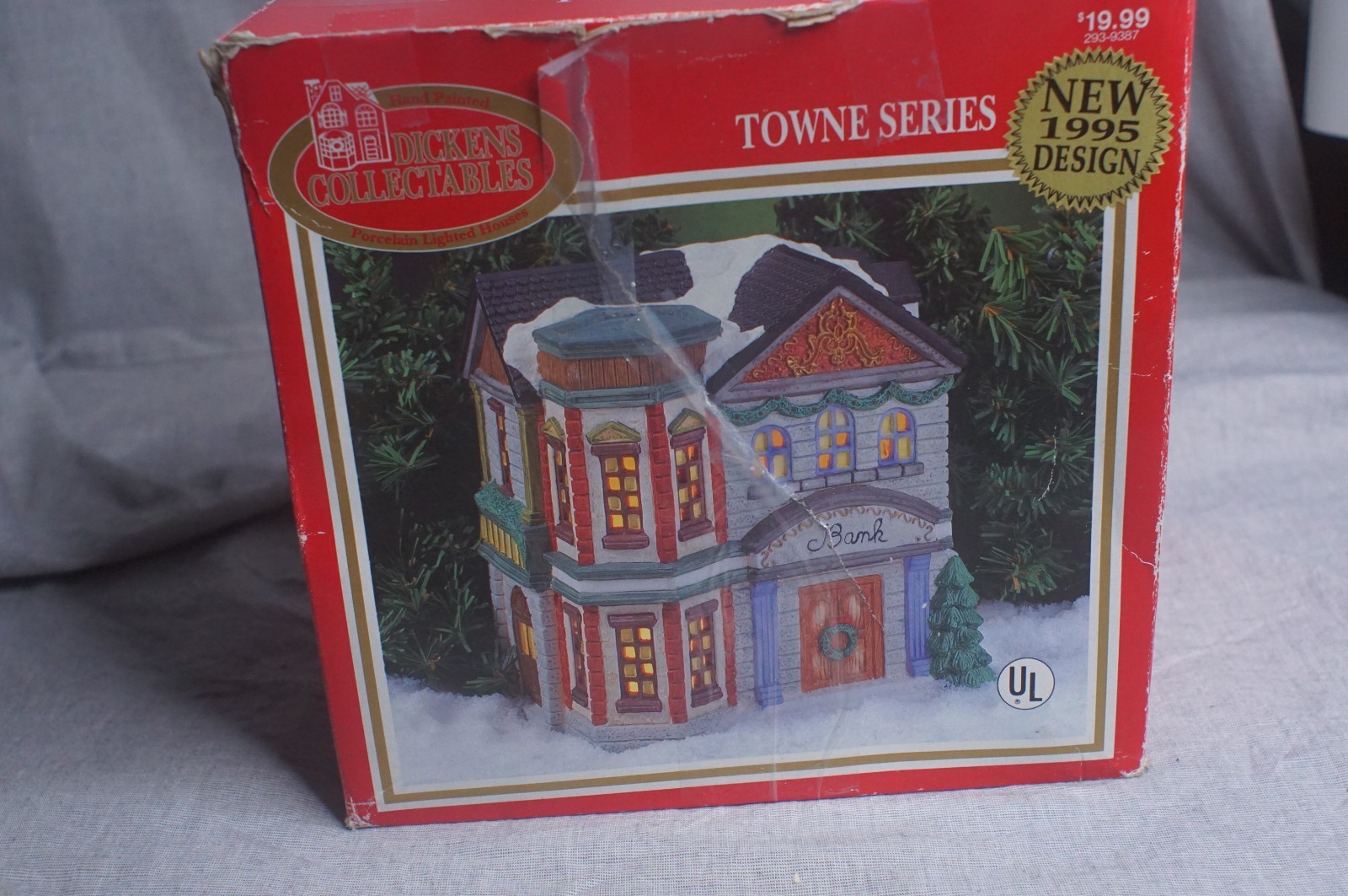 Dickens Collectible Lighted Ceramic Bank Towne Series ~ 1995 Missing light VTG