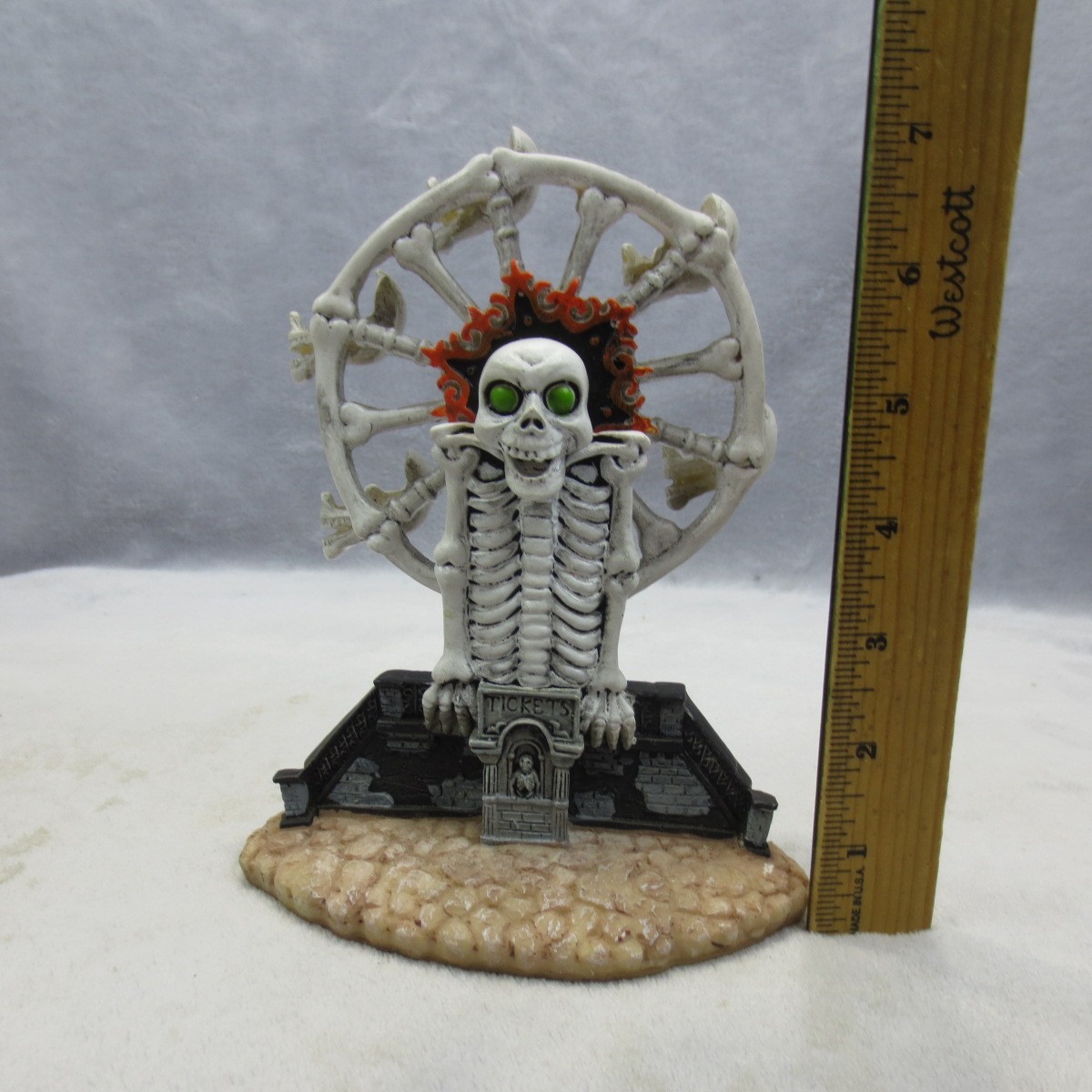 Ashland Tiny Treasures Halloween Village Ferris Wheel Carnival Circus Spooky 7″